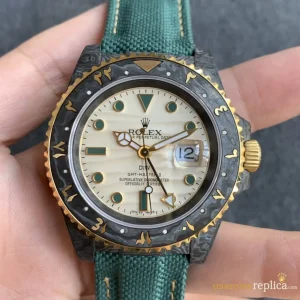 Rolex GMT-MASTER II Replica Olive Green Strap Swiss Automatic 1:1 Clone Watch
