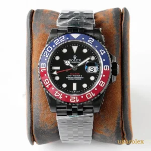 Rolex GMT-Master II Replica Red and Blue Bezel Metal Bracelet Men's Swiss Automatic 1:1 Clone Watch