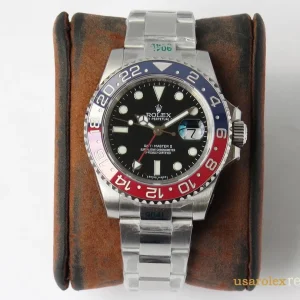Rolex GMT-Master II Replica Blue and Red Bezel Metal Bracelet Men's Swiss Automatic 1:1 Clone Watch
