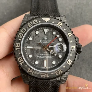 Rolex GMT-Master II Replica Black Carbon Fiber Strap Men's Swiss Automatic 1:1 Clone Watch