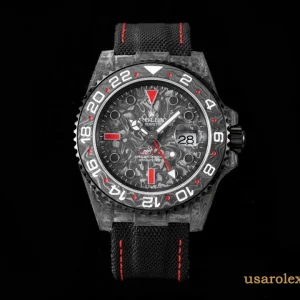 Rolex GMT-Master II Replica Red and Black Bezel Fabric Strap Men Swiss Automatic 1:1 Clone Watch