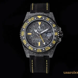 Rolex GMT-Master II Replica Black Dial Nylon Strap Men's Swiss Automatic 1:1 Clone Watch