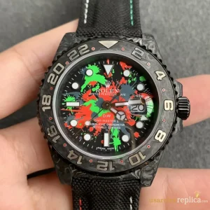 Rolex GMT-Master II Replica Colorful Dial Nylon Strap Mens Swiss Automatic 1:1 Clone Watch