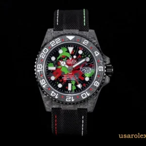Rolex GMT-Master II Replica Splatter Dial Textile Strap Swiss Automatic 1:1 Clone Watch