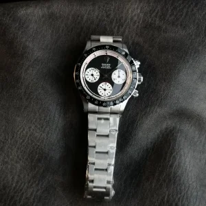 Rolex Daytona Replica Black Dial Metal Bracelet Men's Swiss Automatic 1:1 Clone Watch