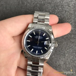 Rolex Datejust Replica Black Dial Oyster Bracelet Men's Swiss Automatic 1:1 Clone Watch