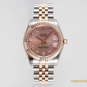 Rolex Datejust Replica Rose Gold Jubilee Bracelet Women Swiss Automatic 1:1 Clone Watch