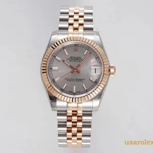 Rolex Datejust Replica Silver Dial Jubilee Bracelet Women Swiss Automatic 1:1 Clone Watch