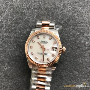 Rolex Datejust Replica Silver Dial Jubilee Bracelet Women Swiss Automatic 1:1 Clone Watch