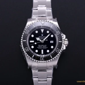 Rolex Sea-Dweller Replica Black Dial Metal Bracelet Men's Swiss Automatic 1:1 Clone Watch