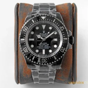 Rolex Sea-Dweller Replica Black Dial Leather Strap Men's Swiss Automatic 1:1 Clone Watch