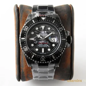 Rolex Sea-Dweller Replica Black Dial Metal Bracelet Men's Swiss Automatic 1:1 Clone Watch