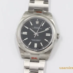 Rolex Oyster Perpetual Replica Slate Dial Metal Bracelet Men's Swiss Automatic 1:1 Clone Watch