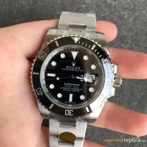 Rolex Submariner Replica Black Dial Metal Bracelet Men's Swiss Automatic 1:1 Clone Watch