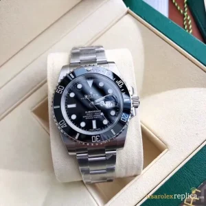 Rolex Submariner Replica Black Bezel Metal Bracelet Men's Swiss Automatic 1:1 Clone Watch
