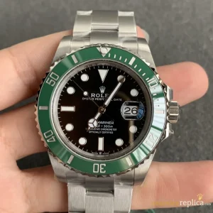 Rolex Submariner Replica Green Bezel Metal Bracelet Men Swiss Automatic 1:1 Clone Watch