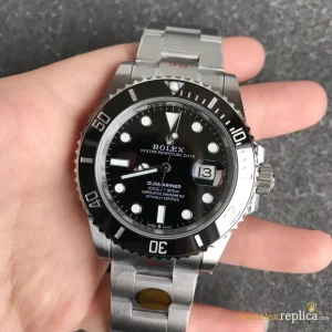 Rolex Submariner Replica Black Bezel Metal Bracelet Men Swiss Automatic 1:1 Clone Watch