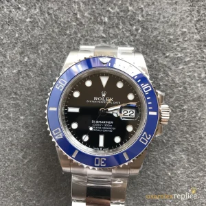 Rolex Submariner Replica Blue Bezel Metal Bracelet Men's Swiss Automatic 1:1 Clone Watch