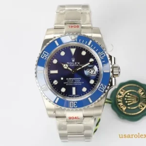 Rolex Submariner Replica Blue Bezel Metal Bracelet Men Swiss Automatic 1:1 Clone Watch