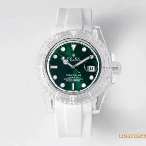 Rolex Submariner Replica Green Dial Rubber Strap Mens Swiss Automatic 1:1 Clone Watch