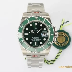 Rolex Submariner Replica Green Bezel Metal Bracelet Men Swiss Automatic 1:1 Clone Watch