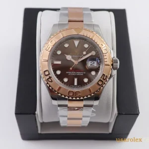 Rolex Yacht-Master Replica Chocolate Dial Metal Bracelet Men's Swiss Automatic 1:1 Clone Watch