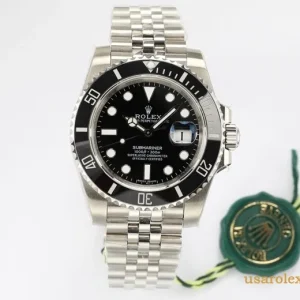 Rolex Submariner Replica Black Dial Metal Bracelet Men's Swiss Automatic 1:1 Clone Watch