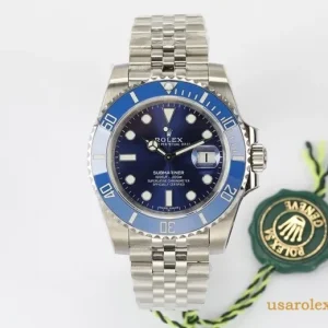Rolex Submariner Replica Blue Bezel Metal Bracelet Men Swiss Automatic 1:1 Clone Watch